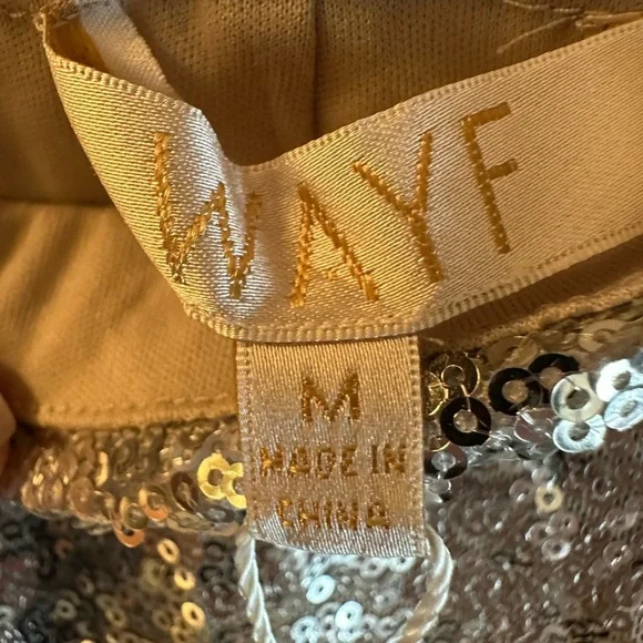 Wayf Silver Sequin Leggings - Picture 5 of 7